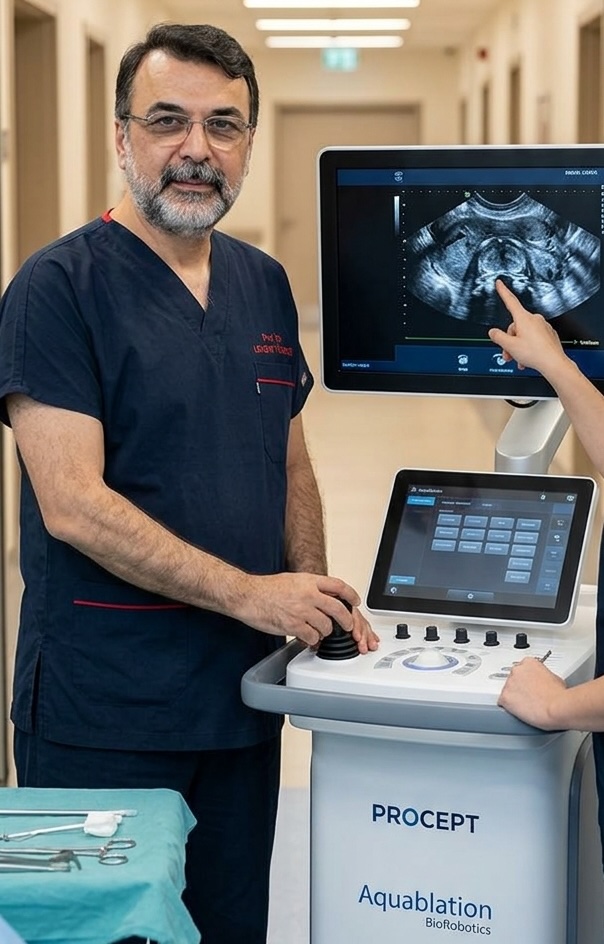 Prof. Dr. Levent Türkeri, Aquablation robotik sistemi başında
